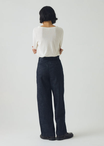 Jeans lunghi in denim biologico Annie | Indaco