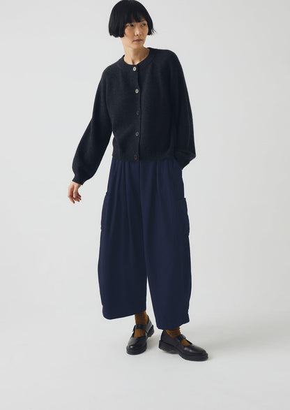 Pantaloni a gamba larga in twill di cotone | Indaco