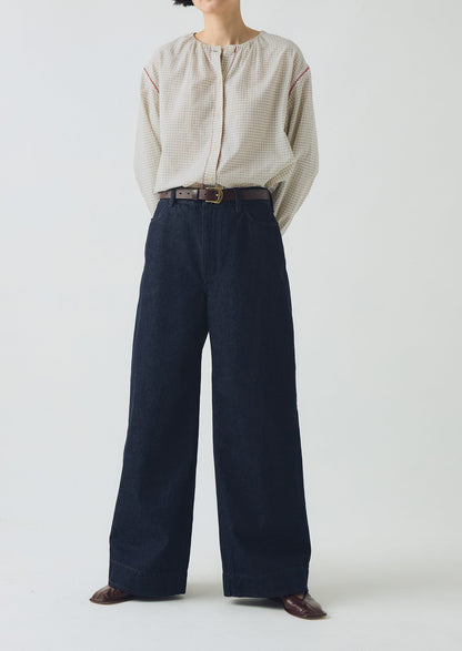 Pantaloni in denim a gamba larga | Indaco
