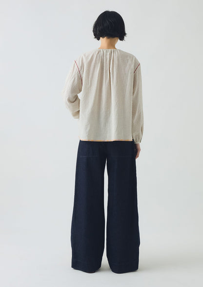 Pantaloni in denim a gamba larga | Indaco