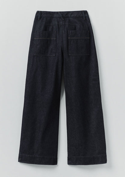 Pantaloni in denim a gamba larga | Indaco
