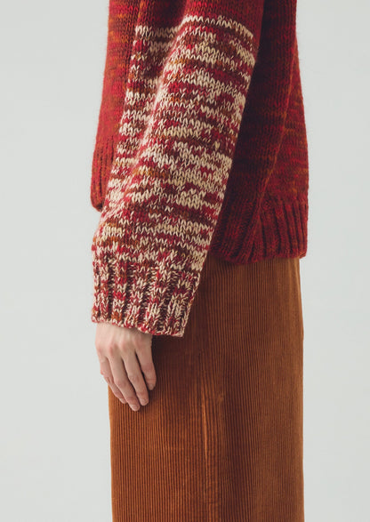 Pantaloni a gamba larga in velluto a coste biologico | Terra di Siena bruciata