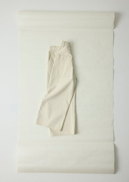 Pantaloni in denim a gamba larga e rilassati | Ecru