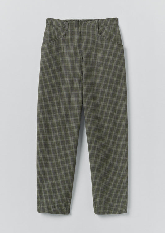 Pantaloni Alix Pixel Check | Verde Matcha