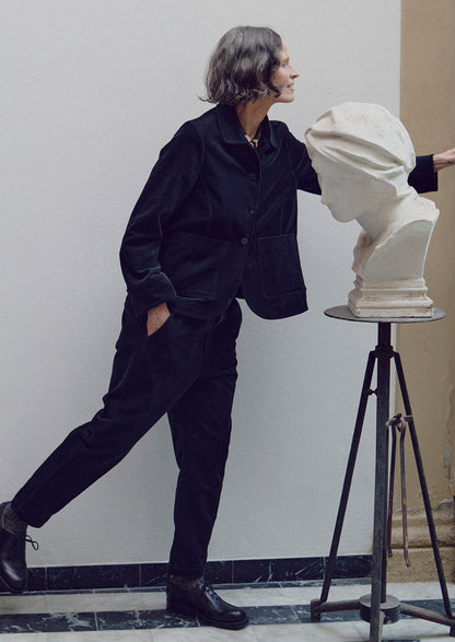 Pantaloni Gabi in velluto a coste biologico | Antracite