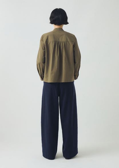 Pantaloni Corinne in cotone e lana con motivo pied de poule | Blu navy scuro