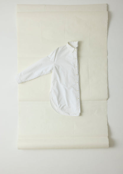 Camicia lunga oversize in cotone Oxford | Bianca