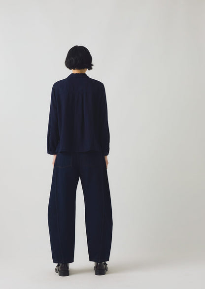 Camicia in twill di cotone indaco Baya | Indaco