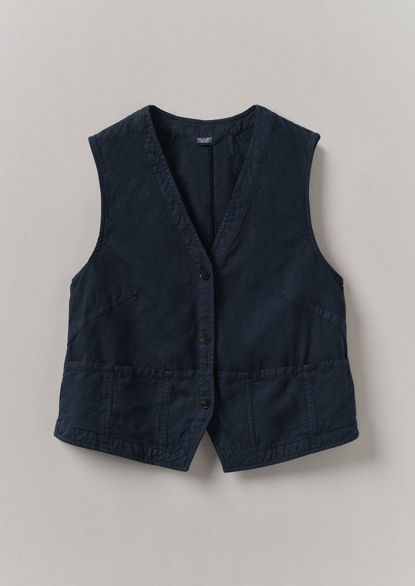 Gilet in tela di lino e cotone | Antracite