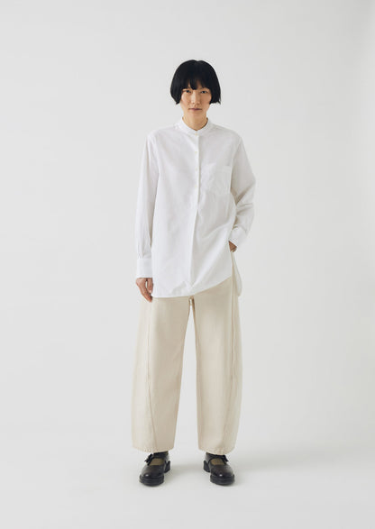 Camicia lunga in cotone Oxford Taro | Bianca