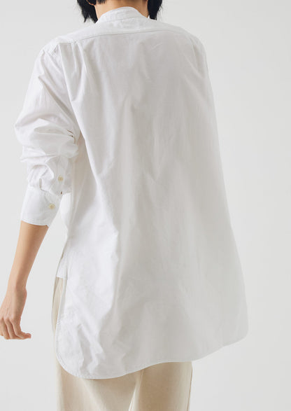 Camicia lunga in cotone Oxford Taro | Bianca