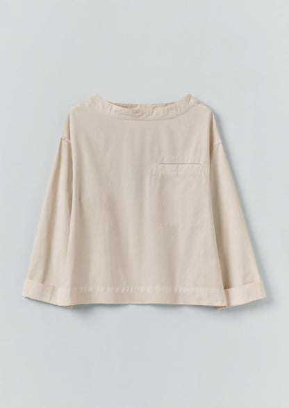 Top in popeline di cotone e lino | Lino grezzo