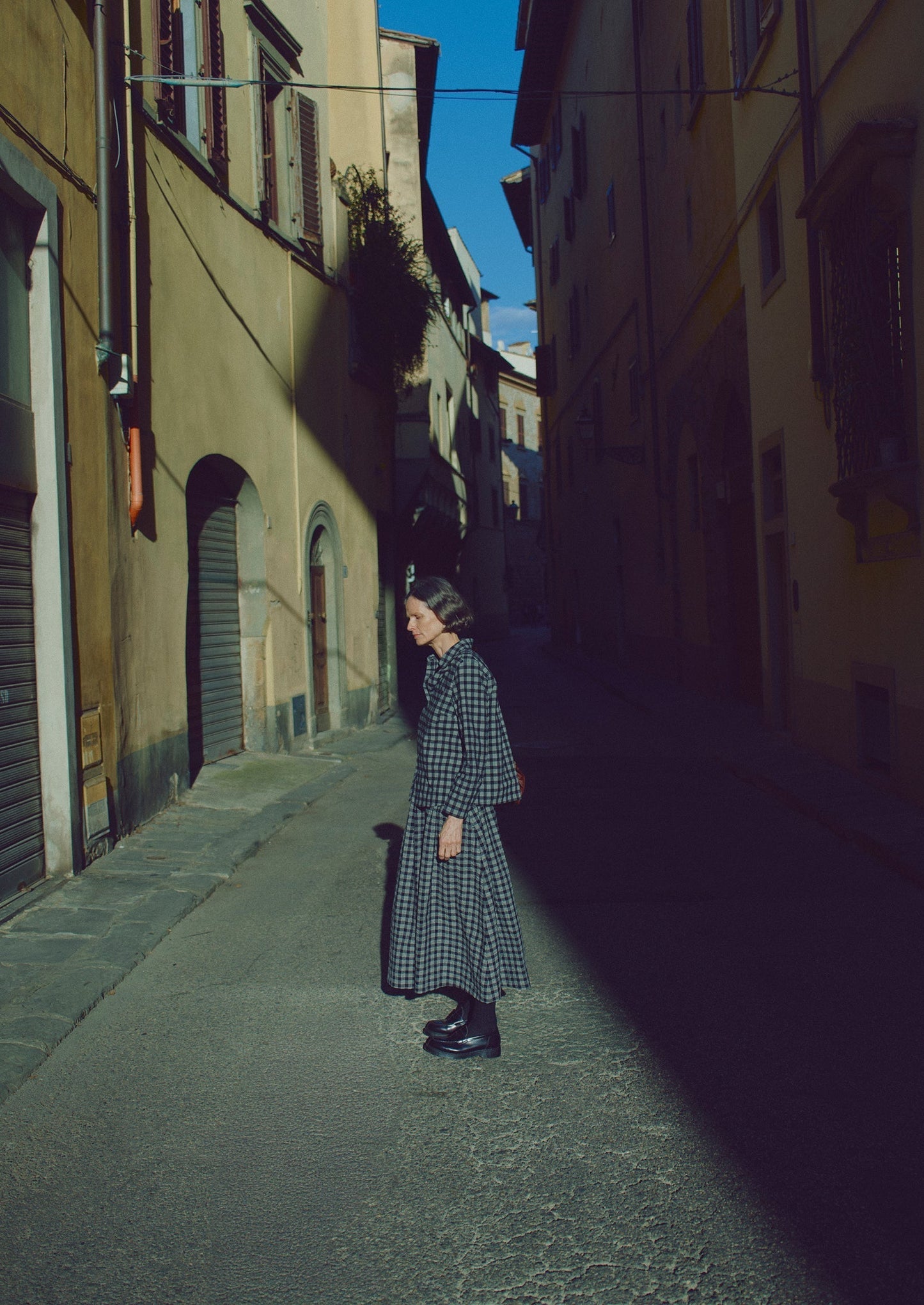 Camicia Ollie Binding Check Cotton Seersucker | Nero/Ecru