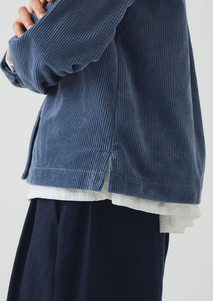 Camicia in velluto a coste biologico con tasca applicata Baya | Mirto