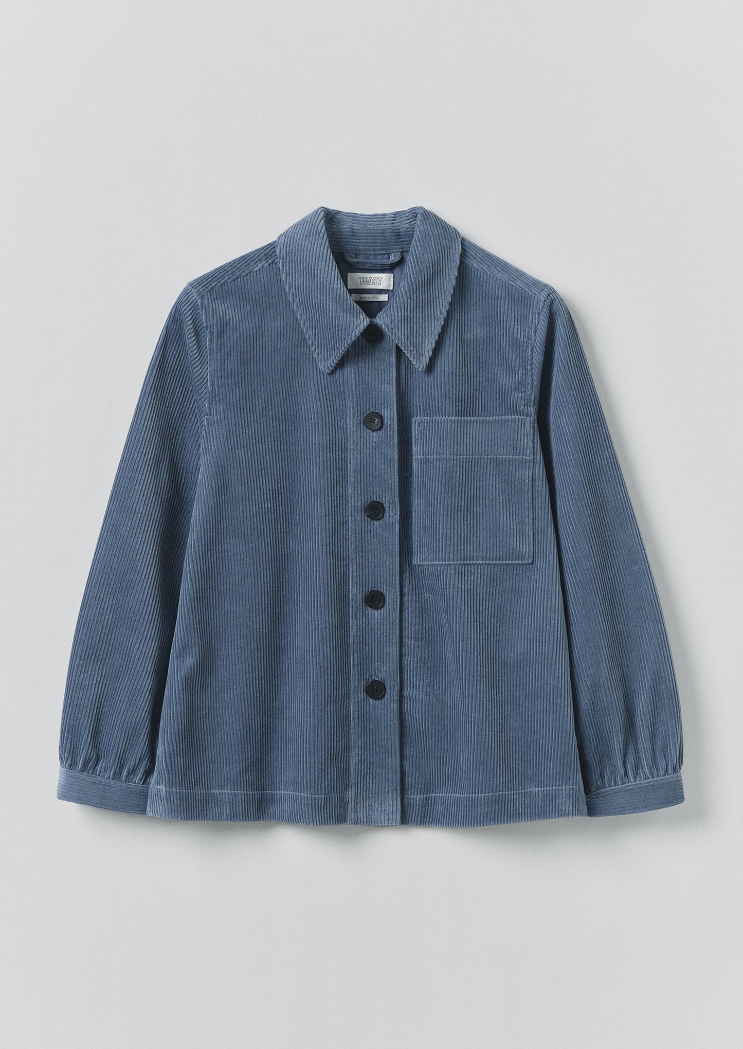 Camicia in velluto a coste biologico con tasca applicata Baya | Mirto