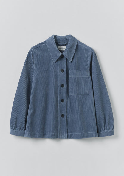 Camicia in velluto a coste biologico con tasca applicata Baya | Mirto