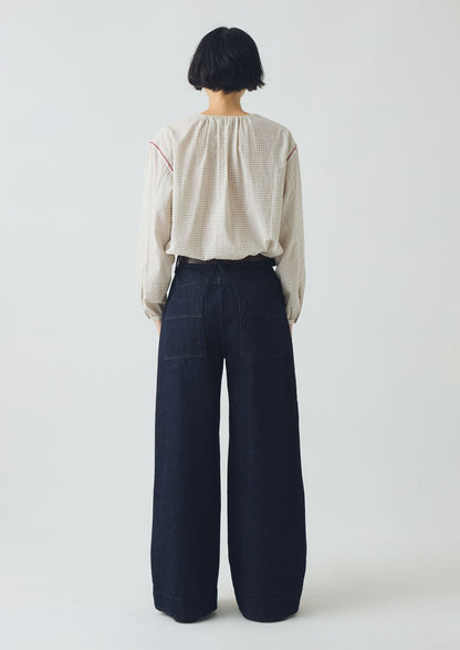 Pantaloni in denim a gamba larga | Indaco