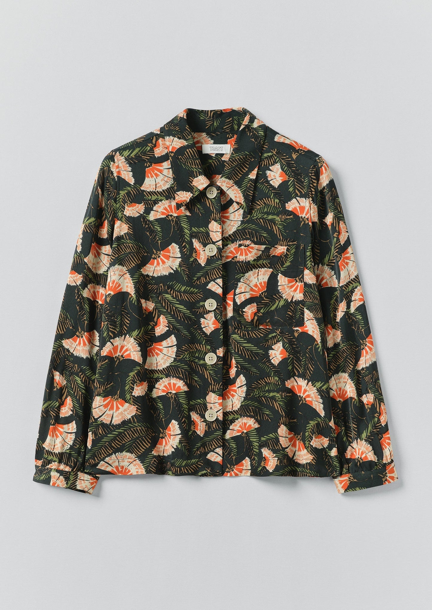 Camicia stampata Baya Dianthus | Verde notte